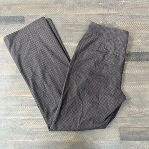 Ann Taylor Factory Women's Wide Leg Dress Pants Gray Plaid Size 8 Workwear